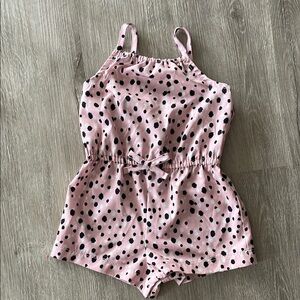 Pink Polka Dot Kids Romper